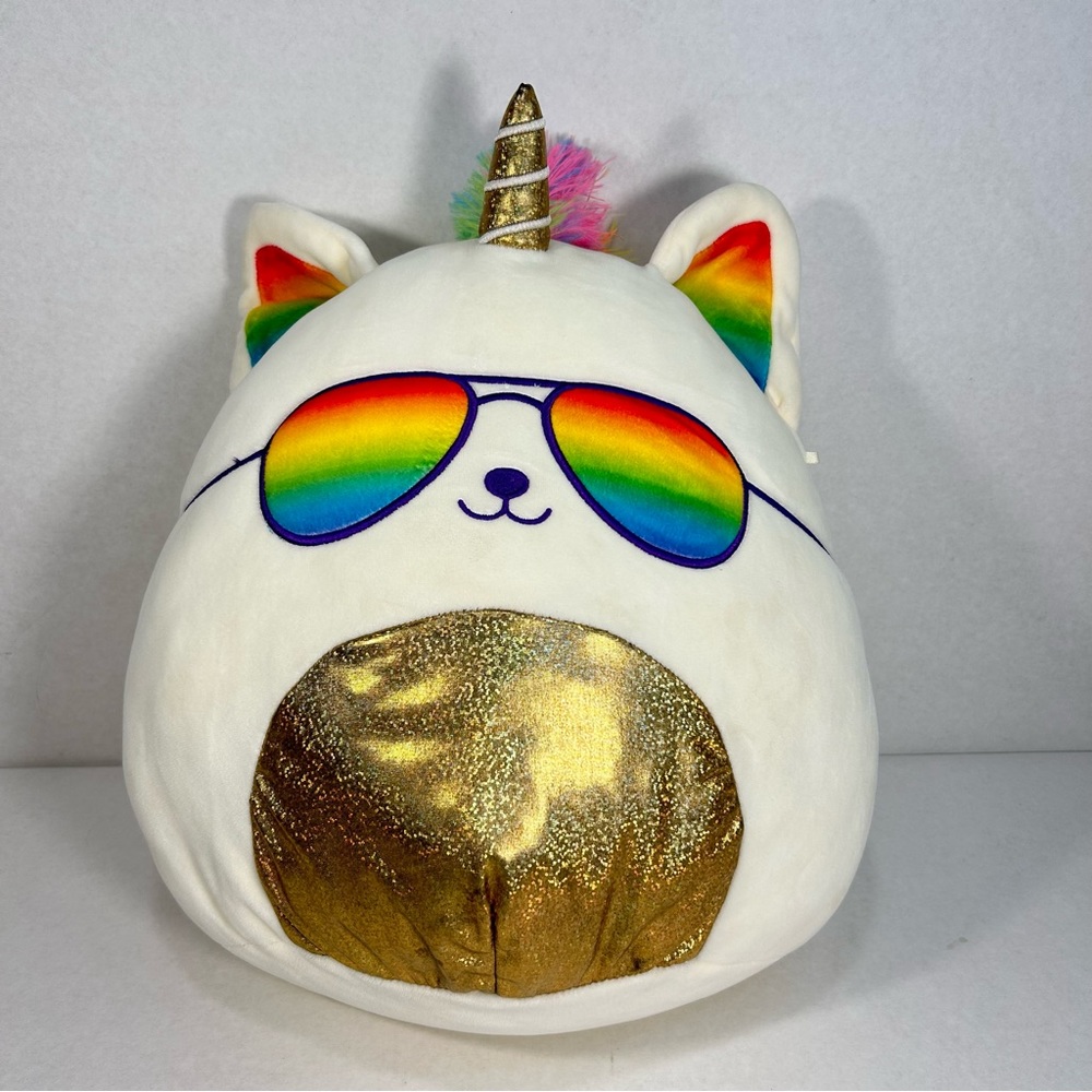 Squishmallows 12 Inch The Rainbow PRIDE Dogicorn Plush Doll Toy Unicorn Dog EUC